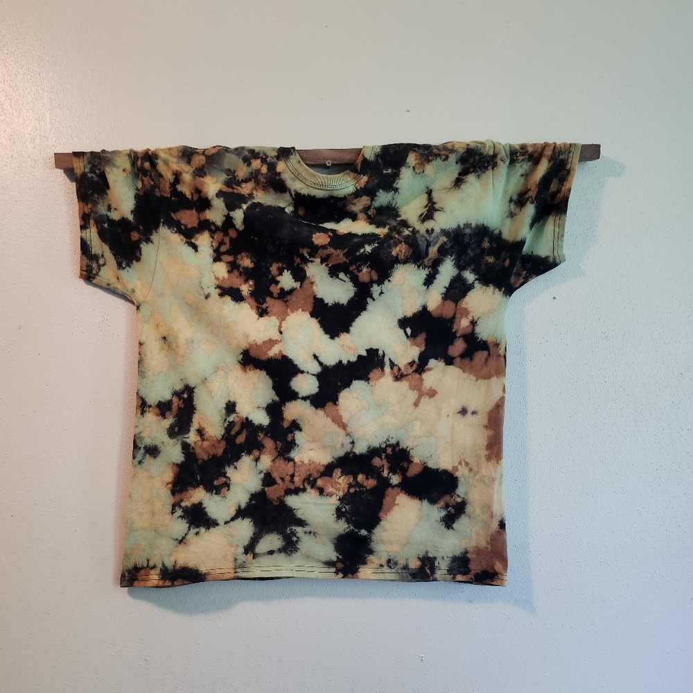 Camo Tie Dye Mens Tshirt XL Heavyweight